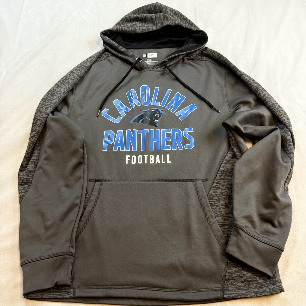 Carolina Panthers NFL Team Apparel Hoodie Kangaroo Pocket Size Large
